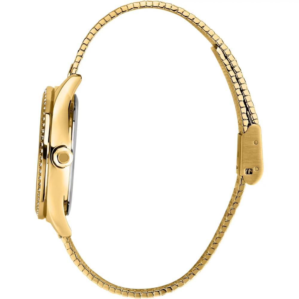 TRUSSARDI City Life Crystals Silver Dial 35mm Gold Stainless Steel Milanese Bracelet R2453170504