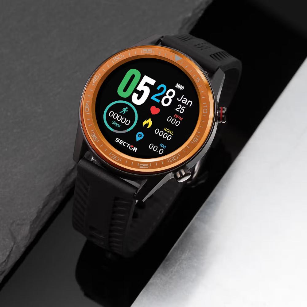 SECTOR S-02 Smartwatch 46mm Black Silicone Strap R3251545003 - 7