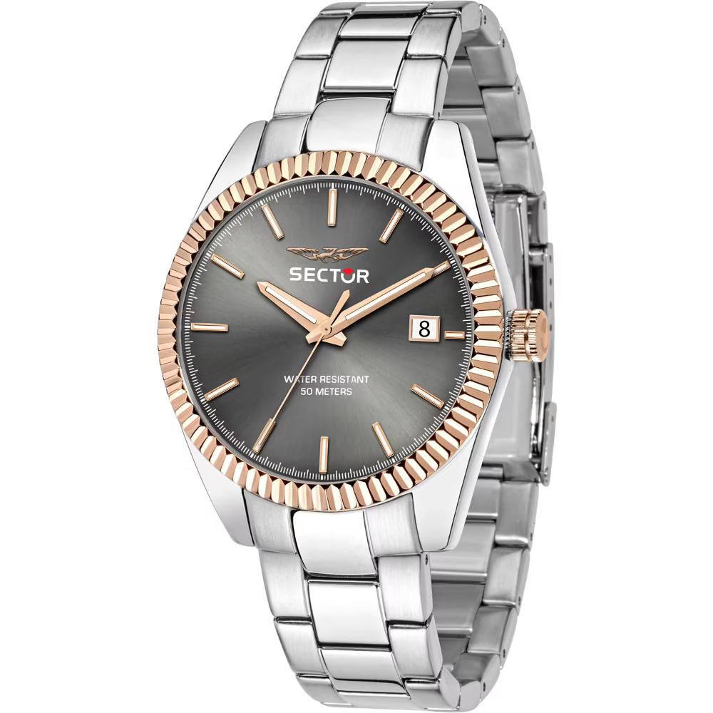 SECTOR 240 Grey Dial 41mm Silver Stainless Steel Bracelet R3253240009