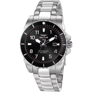 SECTOR 450 Black Dial 43mm Silver Stainless Steel Bracelet R3253276009 - 51634