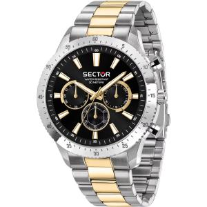 SECTOR 270 Multifunction 45mm Silver & Gold Stainless Steel Bracelet R3253578026 - 27767