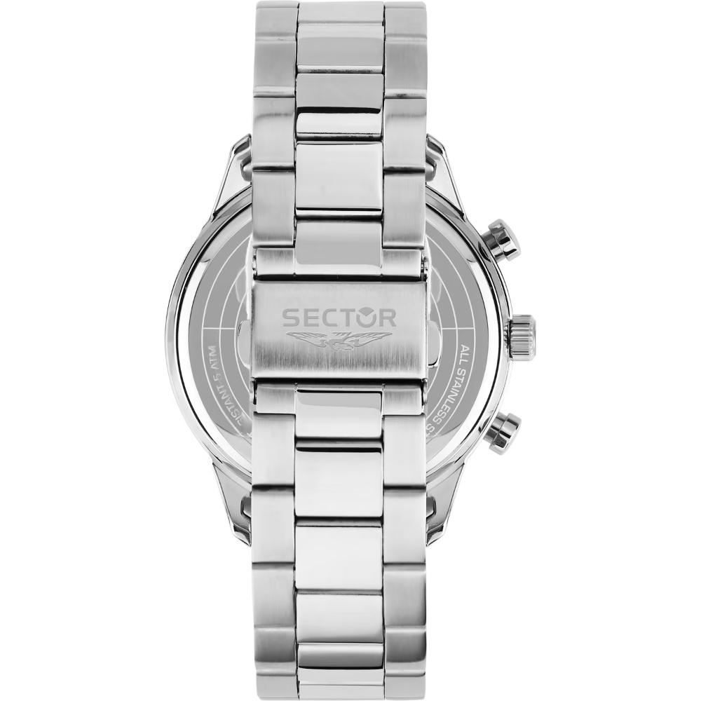 SECTOR 270 Multifunction Black Dial 45mm Silver Stainless Steel Bracelet R3253578032