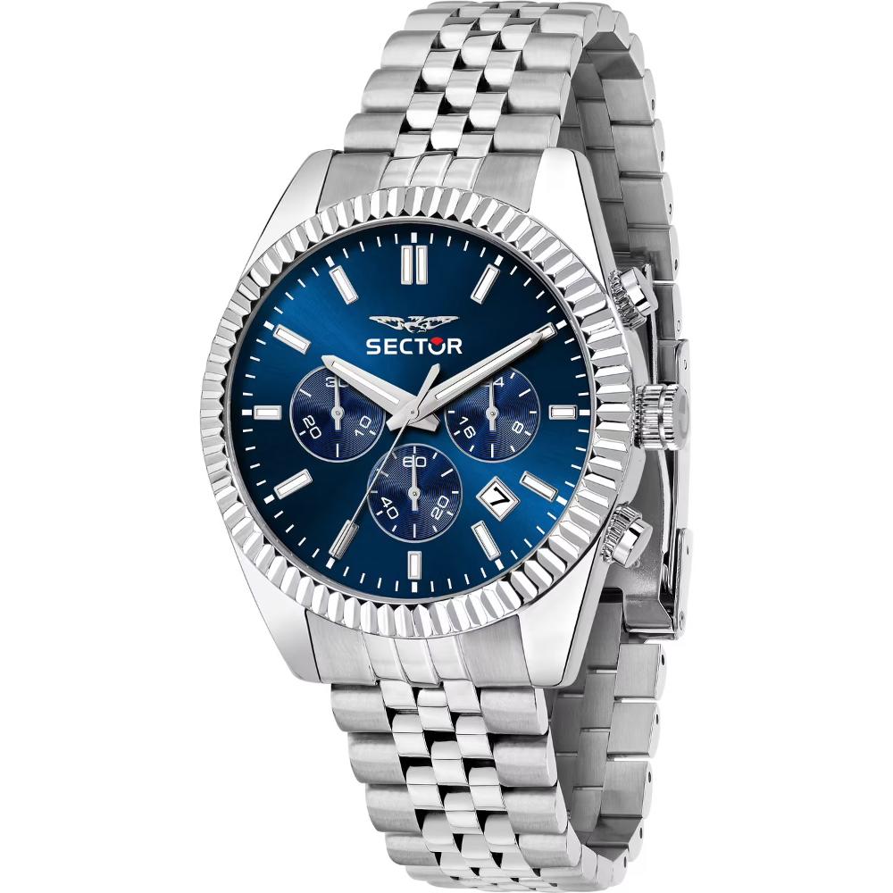 SECTOR 240 Chronograph Blue Dial 41mm Silver Stainless Steel Bracelet R3273640003