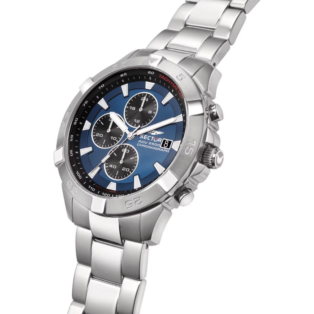 SECTOR ADV2500 Chronograph 43mm Silver Stainless Steel Bracelet R3273643004