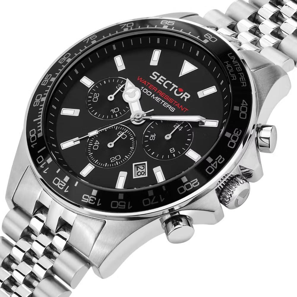 SECTOR 230 Chronograph 48mm Silver Stainless Steel Bracelet R3273661033