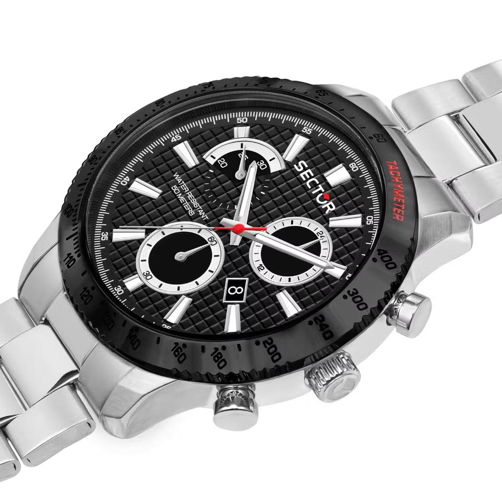 SECTOR 270 Chronograph 45mm Silver Stainless Steel Bracelet R3273778002