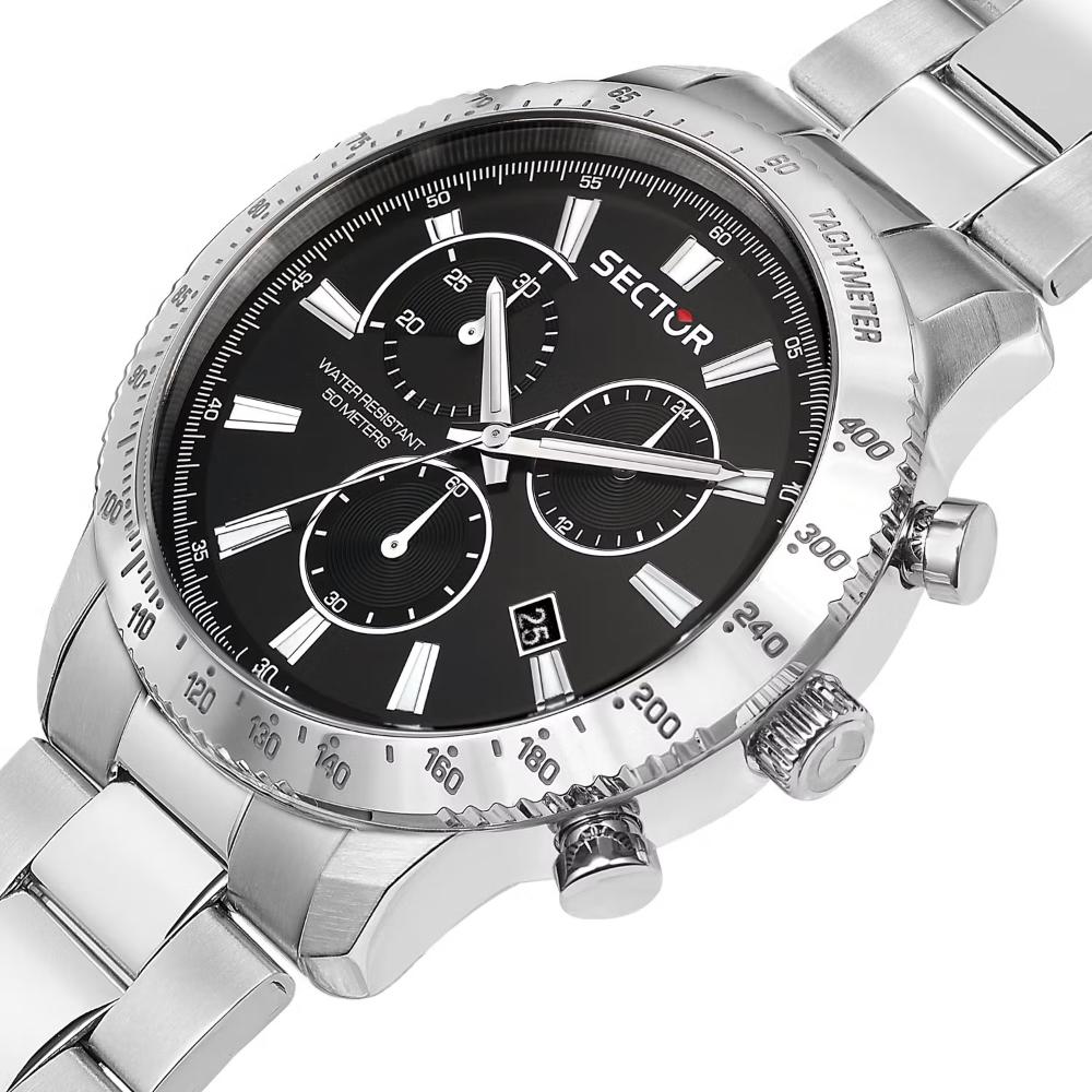 SECTOR 270 Chronograph 45mm Silver Stainless Steel Bracelet R3273778005