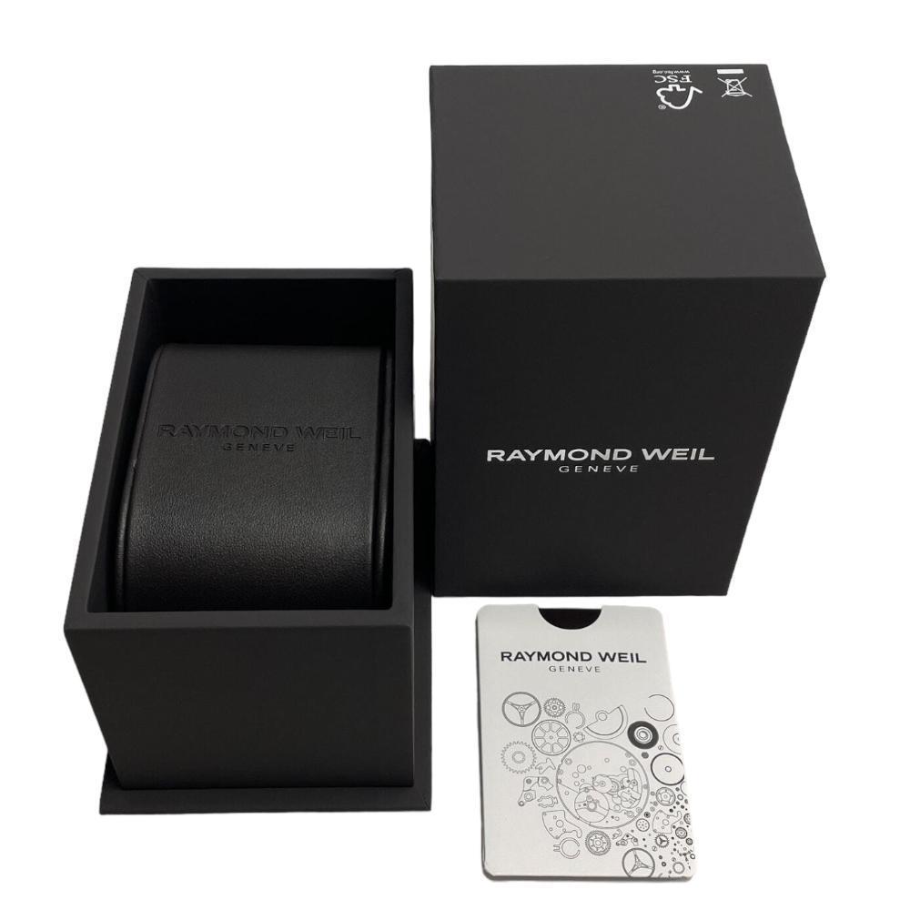 RAYMOND WEIL Toccata Silver Dial 42mm Silver Stainless Steel Black Leather Strap 5585-STC-00659