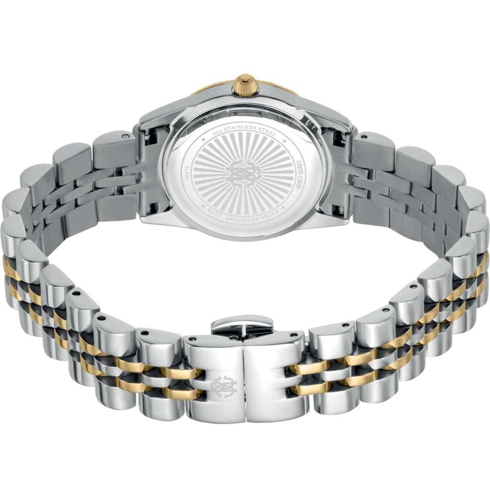 ROBERTO CAVALLI Mini Silver Dial 28mm Two Tone Gold Stainless Steel Bracelet RC5L035M0085