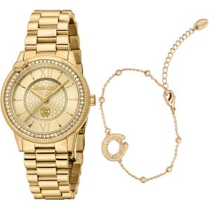 ROBERTO CAVALLI Core Gift Set Gold Dial 32mm Gold Stainless Steel Bracelet RC5L037M2025 - 51111