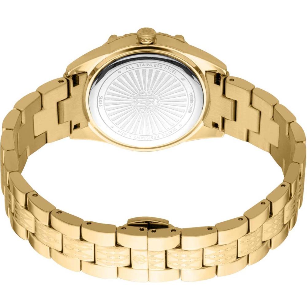 ROBERTO CAVALLI Glam Crystals Silver Dial 32mm Gold Stainless Steel Bracelet RC5L083M0025