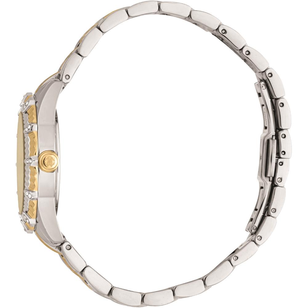ROBERTO CAVALLI Glam Crystals Gold Dial 32mm Two Tone Gold Stainless Steel Bracelet RC5L083M0055