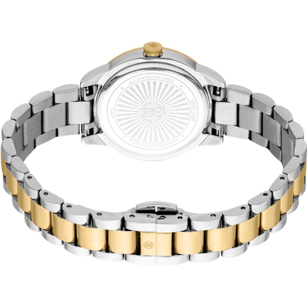 ROBERTO CAVALLI Glam Crystals Black Dial 30mm Two Tone Gold Stainless Steel Bracelet RC5L090M0085