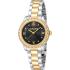 ROBERTO CAVALLI Glam Crystals Black Dial 30mm Two Tone Gold Stainless Steel Bracelet RC5L090M0085 - 0