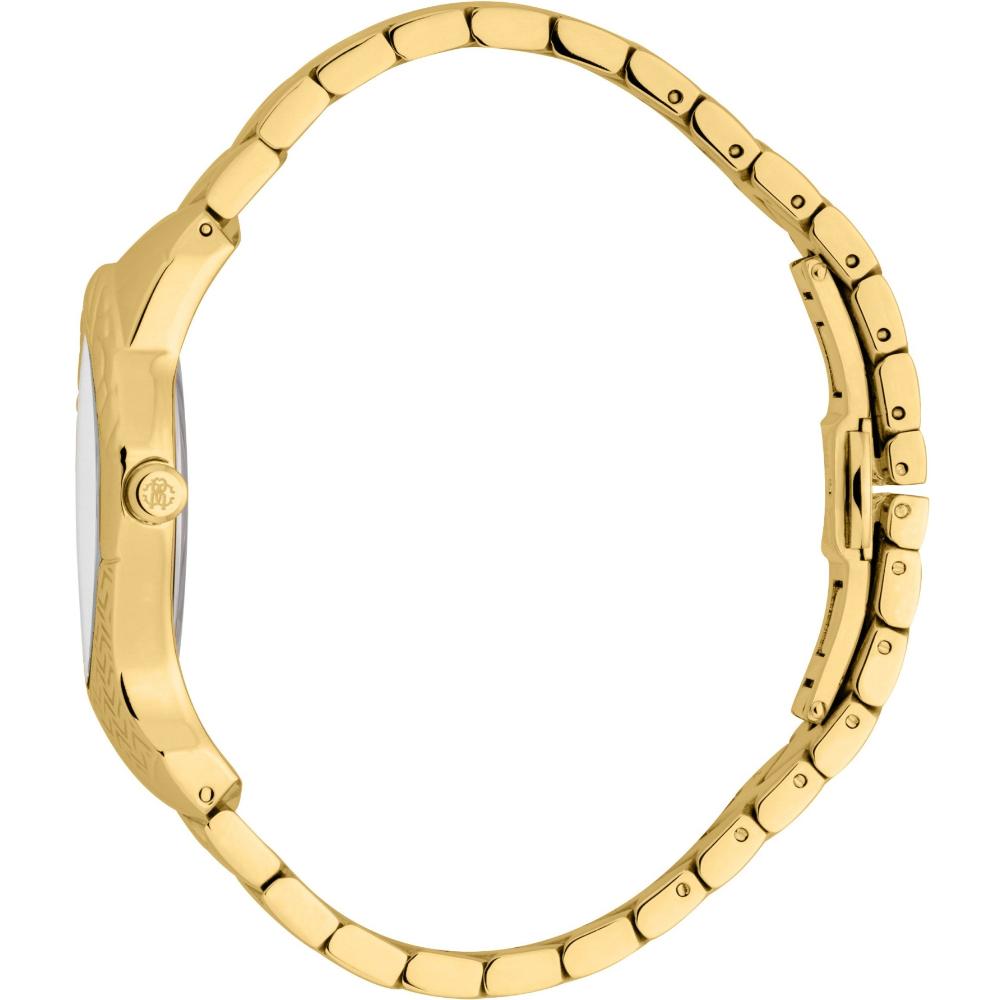 ROBERTO CAVALLI Snake Core Silver Dial 22x48.69mm Gold Stainless Steel Bracelet RC5L092M0025