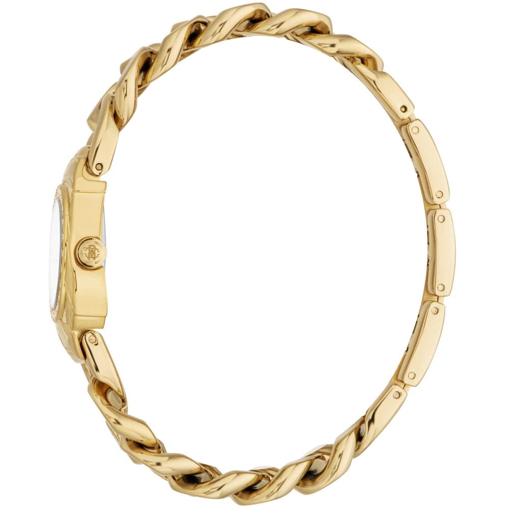 ROBERTO CAVALLI Snake Core White M.O.P. Dial 25mm Gold Stainless Steel Bracelet RC5L093M0025