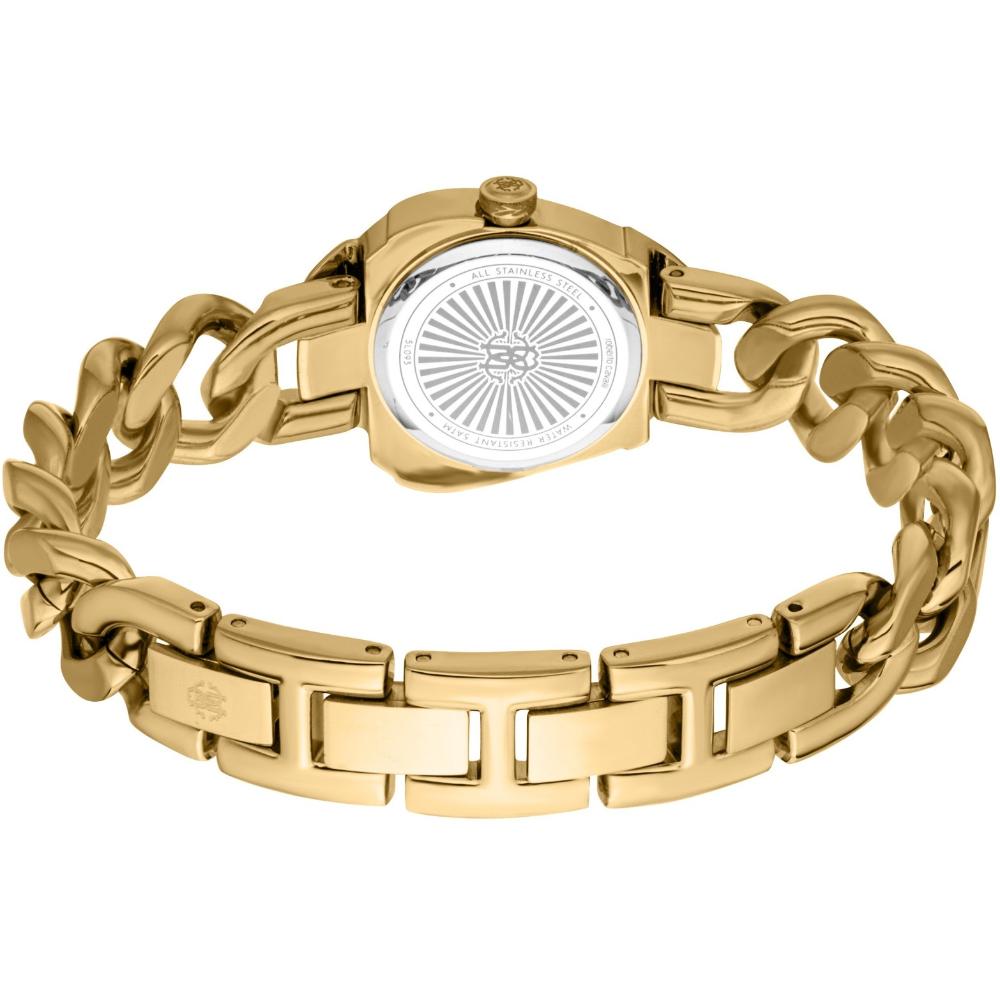 ROBERTO CAVALLI Snake Core White M.O.P. Dial 25mm Gold Stainless Steel Bracelet RC5L093M0025