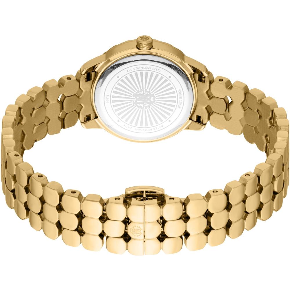 ROBERTO CAVALLI Core Mini Silver Dial 28mm Gold Stainless Steel Bracelet RC5L097M0025