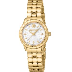 ROBERTO CAVALLI Core Mini Silver Dial 28mm Gold Stainless Steel Bracelet RC5L097M0025 - 52106