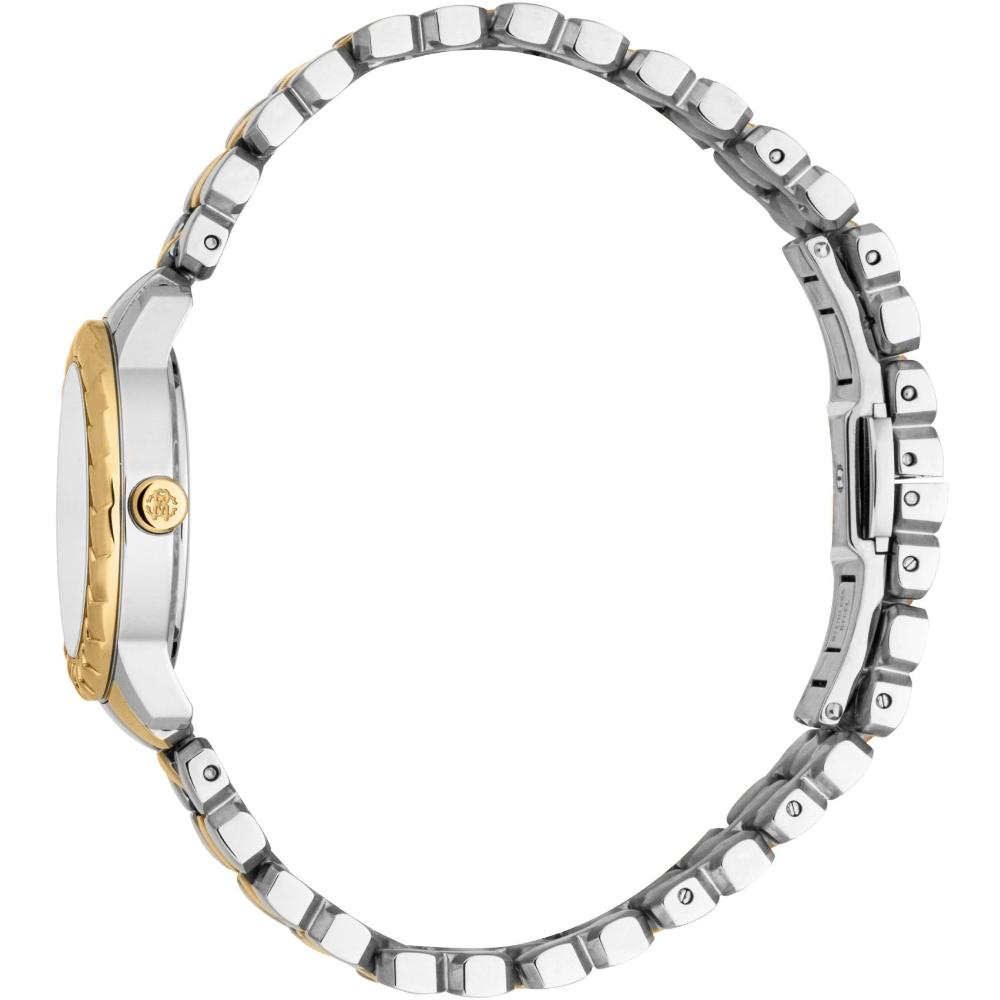 ROBERTO CAVALLI Core Mini Silver Dial 28mm Two Tone Gold Stainless Steel Bracelet RC5L097M0055