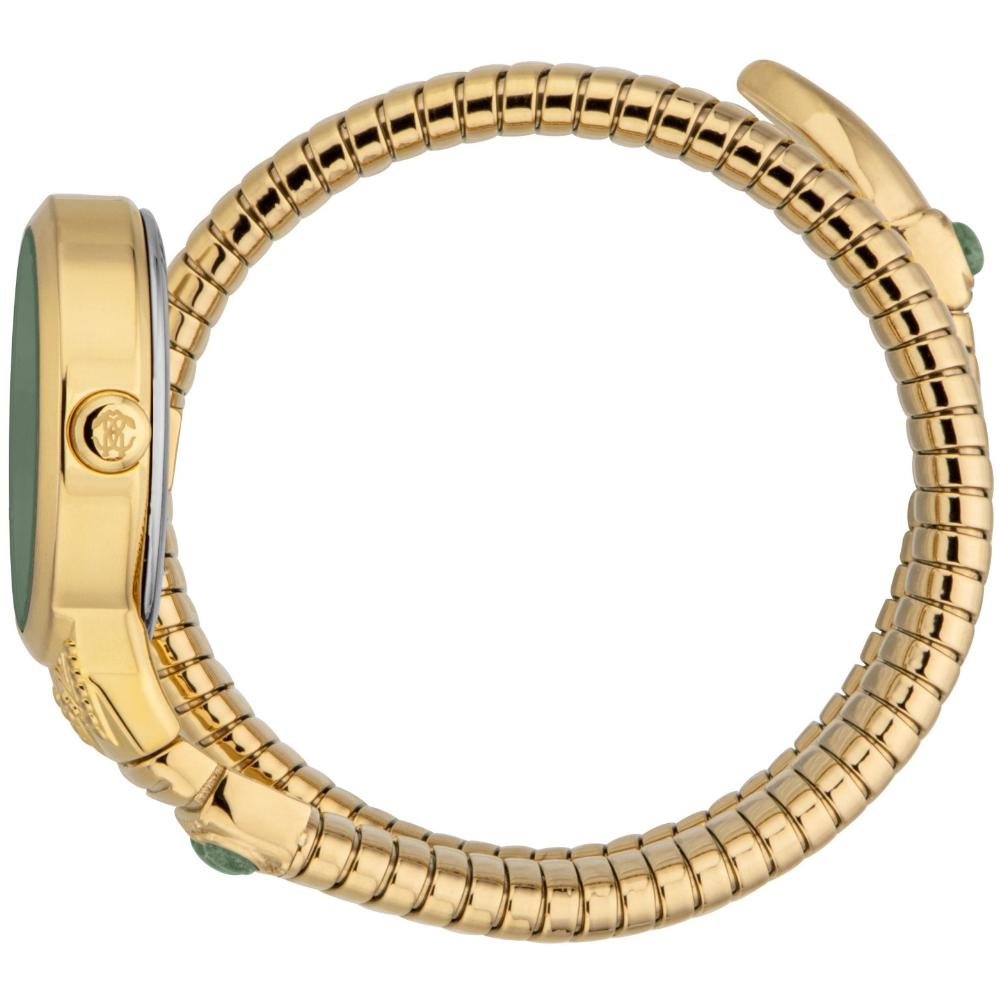 ROBERTO CAVALLI Snake Core Turquoise Dial 22.5x34mm Gold Stainless Steel Bracelet RC5L104M0025