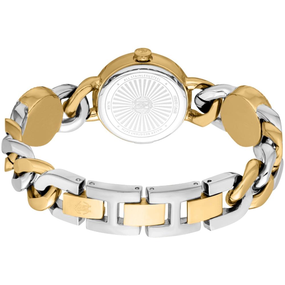 ROBERTO CAVALLI Core Silver Dial 26mm Two Tone Gold Stainless Steel Bracelet RC5L108M0055