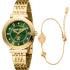 ROBERTO CAVALLI Core Gift Set Green Dial 32mm Gold Stainless Steel Bracelet RC5L111M0045 - 0