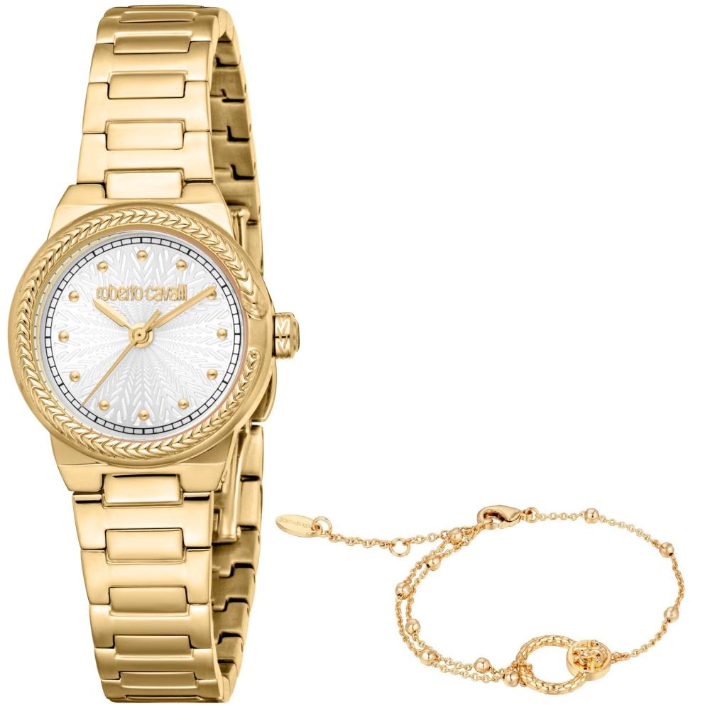 ROBERTO CAVALLI Mini Silver Dial 26mm Gold Stainless Steel Bracelet RC5L117M0025
