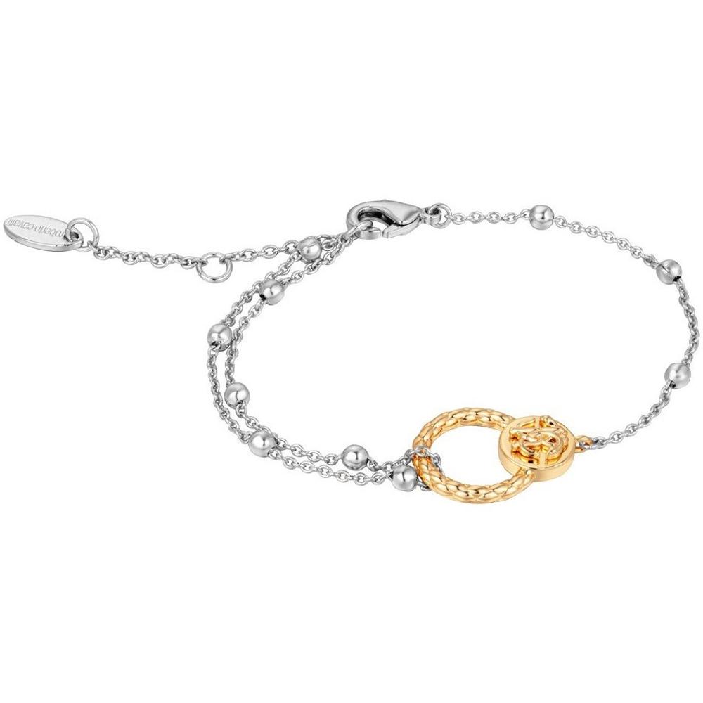 ROBERTO CAVALLI Mini Gift Set Silver Dial 26mm Two Tone Gold Stainless Steel Bracelet RC5L117M0055