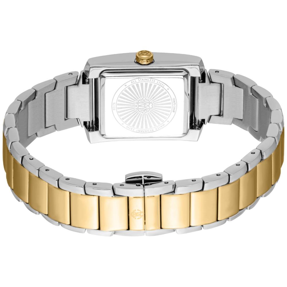 ROBERTO CAVALLI Core Gift Set Silver Dial 24x31.5mm Two Tone Gold Stainless Steel Bracelet RC5L120M0085