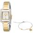 ROBERTO CAVALLI Core Gift Set Silver Dial 24x31.5mm Two Tone Gold Stainless Steel Bracelet RC5L120M0085 - 0