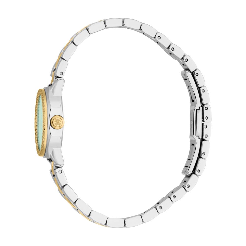 ROBERTO CAVALLI Mini Green Dial 24mm Two Tone Gold Stainless Steel Bracelet RC5L122M0085
