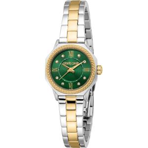 ROBERTO CAVALLI Mini Green Dial 24mm Two Tone Gold Stainless Steel Bracelet RC5L122M0085 - 60532