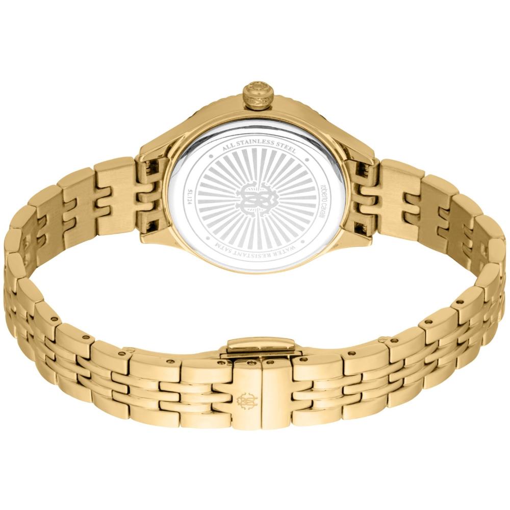 ROBERTO CAVALLI Core Silver Dial 28mm Gold Stainless Steel Bracelet RC5L124M0055