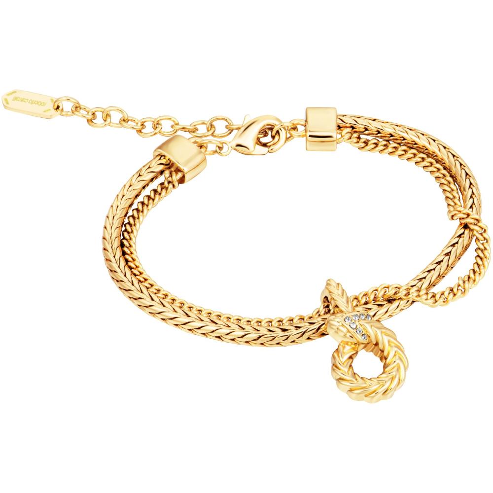 ROBERTO CAVALLI Lei 2 Bracelet Gold Stainless Steel with Cubic Zirconia RCBR00223200