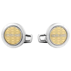 ROBERTO CAVALLI Cufflinks Two Tone Silver & Gold Stainless Steel RCCU00160500 - 51098