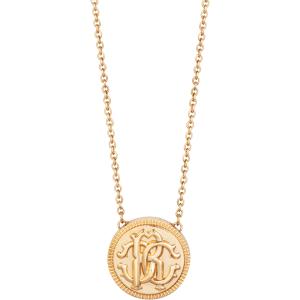 ROBERTO CAVALLI Logo Necklace Gold Stainless Steel RCNL00272200 - 40373