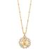 ROBERTO CAVALLI Logo Necklace Gold Stainless Steel with Cubic Zirconia RCNL00293200 - 0