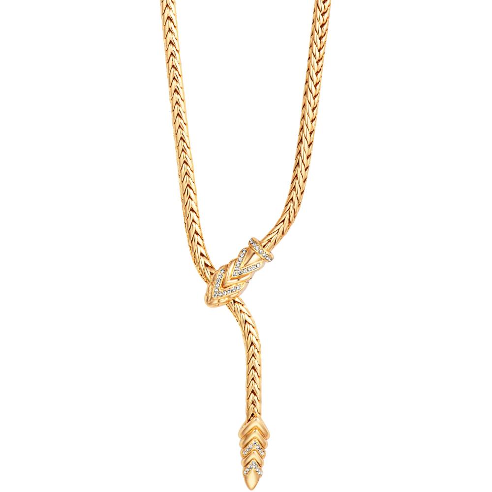 ROBERTO CAVALLI Lei 2 Necklace Gold Stainless Steel with Cubic Zirconia RCNL00333200