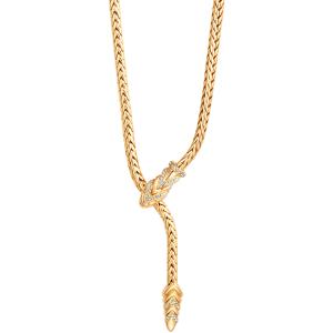 ROBERTO CAVALLI Lei 2 Necklace Gold Stainless Steel with Cubic Zirconia RCNL00333200 - 45401