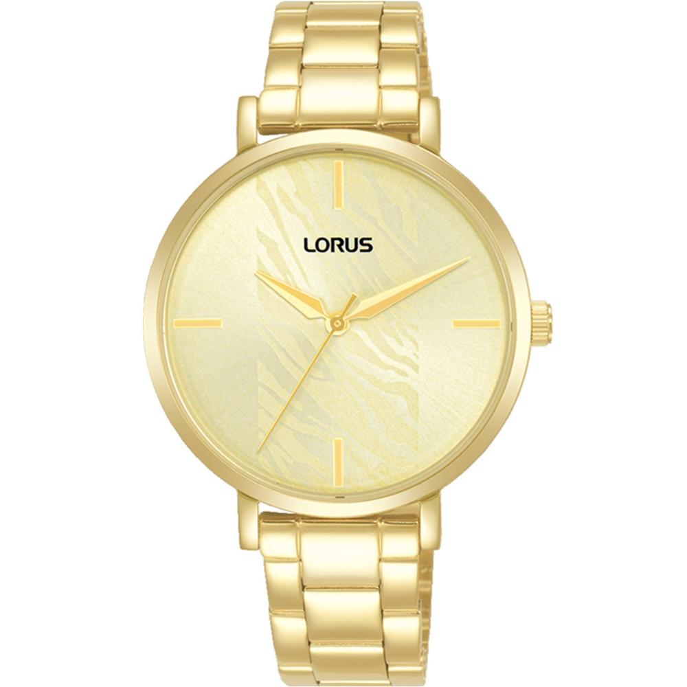 LORUS Lady's Gold Dial 34mm Gold Stainless Steel Bracelet RG230WX9
