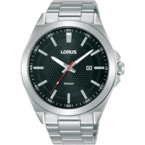 LORUS Sport Black Dial 44mm Silver Stainless Steel Bracelet RH933PX9 - 41838