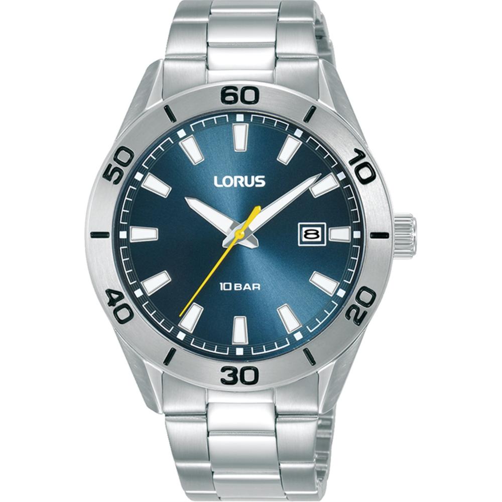 LORUS Sport Blue Dial 40mm Silver Stainless Steel Bracelet RH967PX9