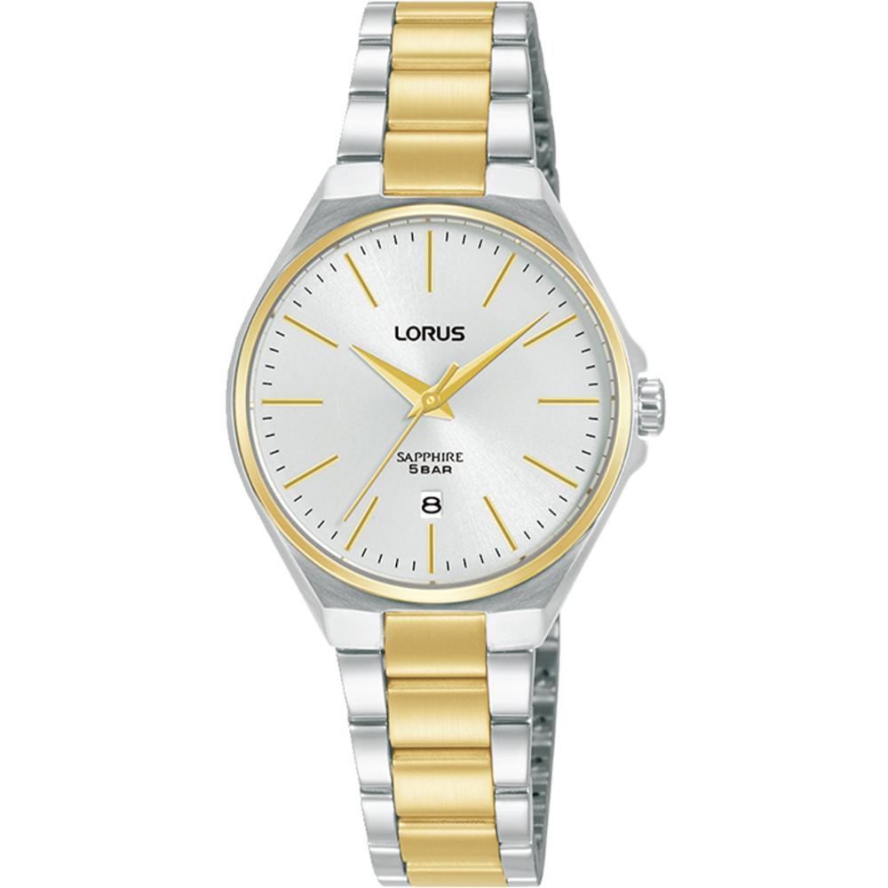 LORUS Lady's Urban Silver Dial 28mm Two Tone Gold Stainless Steel Bracelet RJ270BX9