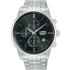 LORUS Urban Chronograph Black Dial 43mm Silver Stainless Steel Bracelet RM361JX9 - 0