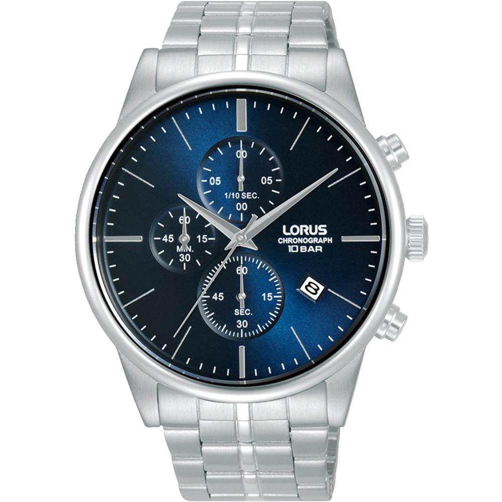 LORUS Urban Chronograph Blue Dial 43mm Silver Stainless Steel Bracelet RM363JX9