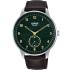 LORUS Urban Green Dial 42mm Silver Stainless Steel Brown Leather Strap RN459AX9 - 0