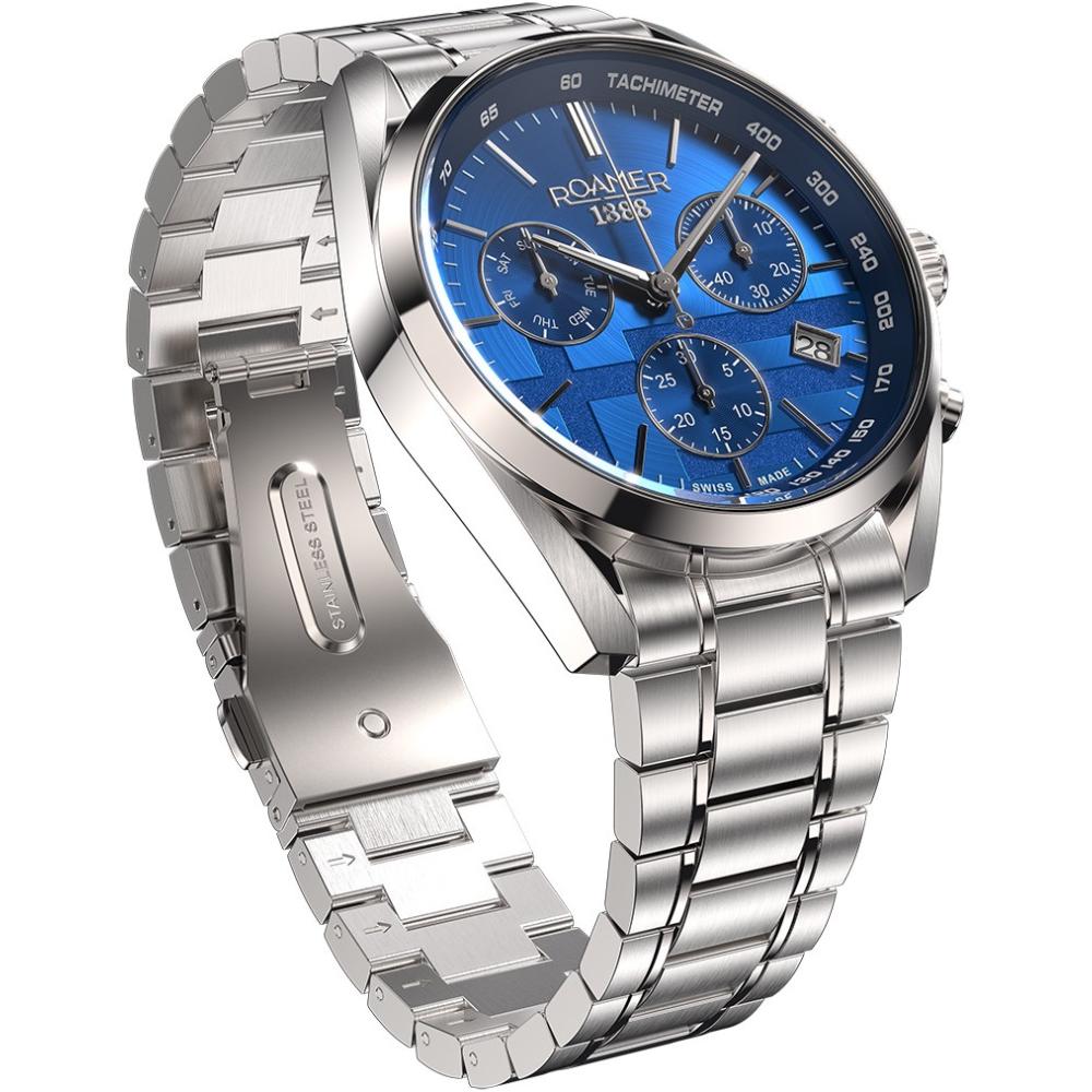 ROAMER Pro Chrono Greek Limited Edition Box Set Blue Dial 43.5mm Silver Stainless Steel Bracelet 993819-41-45-21 - 8