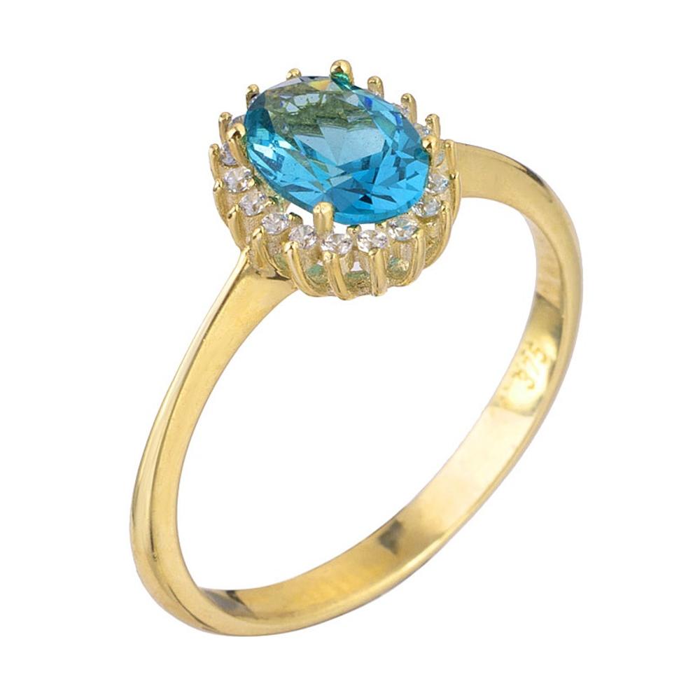 RING Rosette SENZIO Collection Yellow Gold K14 with Zircon Stones RR0-04AM.Y