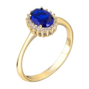 RING Rosette SENZIO Collection Yellow Gold K14 with Zircon Stones RR0-04B.Y - 49002